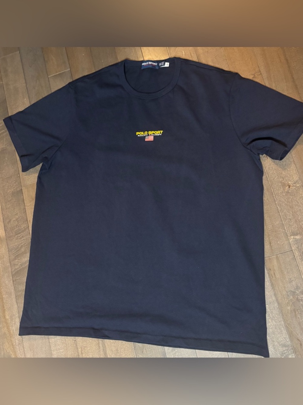 Polo Sport Ralph Lauren Heavyweight T Shirt 2XLT Big Tall Navy USA Flag Logo Tee